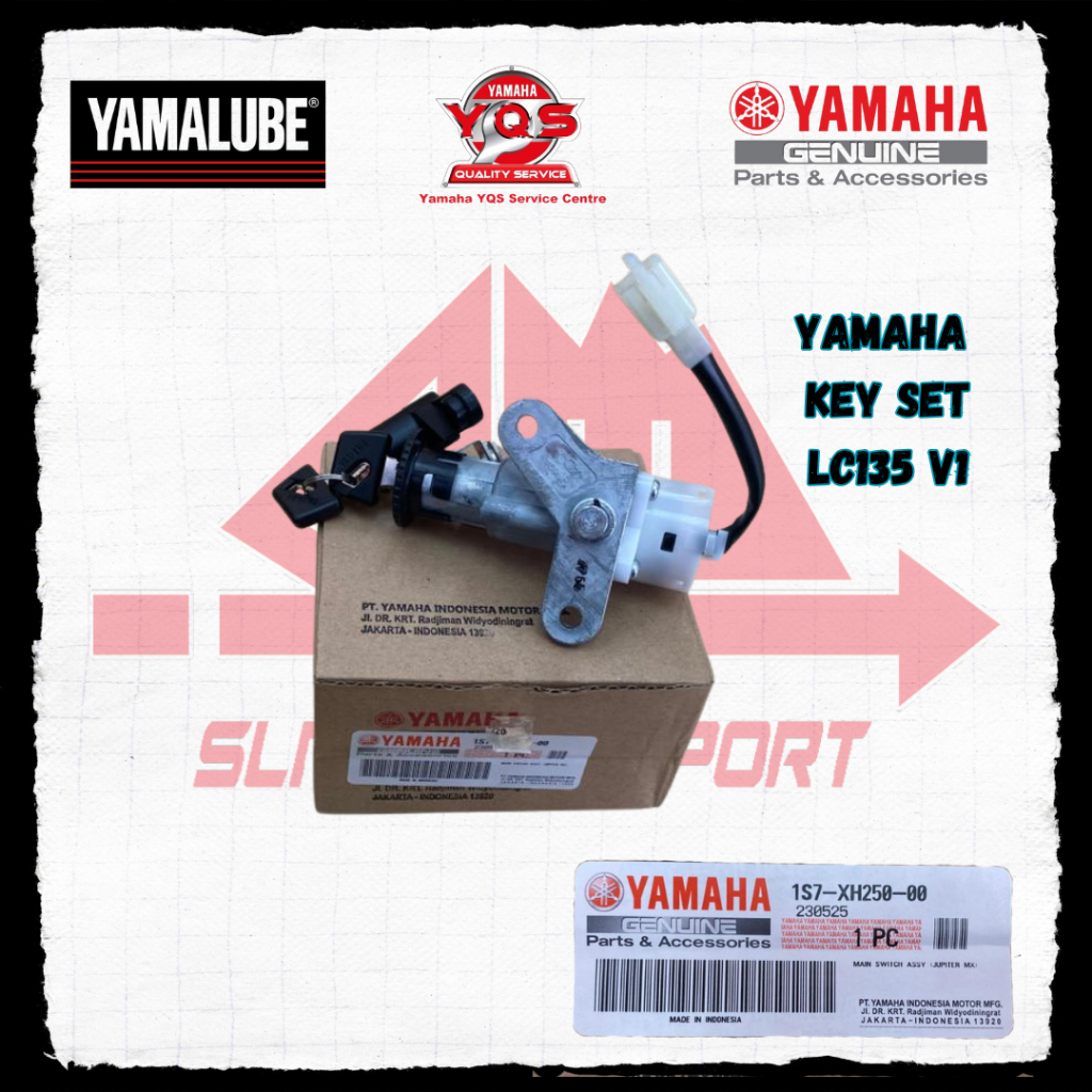 YAMAHA LC135 MAIN SWITCH ASSY 1S7-XH250-00 SUISS KUNCI ชุด ORGINAL LC 135 V1 ชุด KUNCI UTAMA
