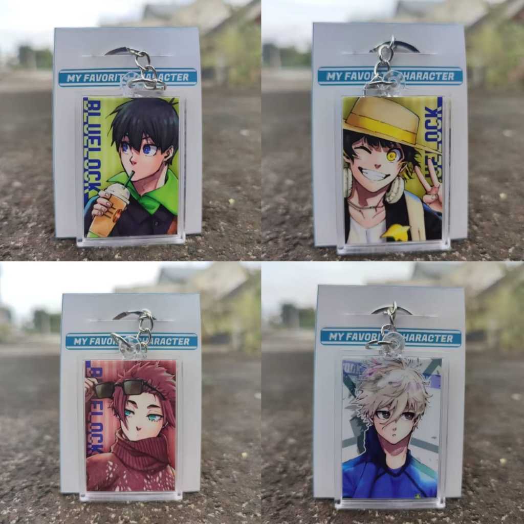 Blue Lock Gantungan Kunci Akrilik Anime Acrylic Keychain Nagi Isagi Rin Sae Bachira Yukimiya Rensuke