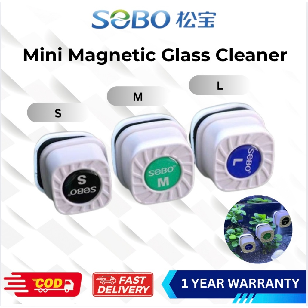 SOBO Mini Magnetic Glass Cleaner สําหรับแปรงตู้ปลาตู้ปลา SML