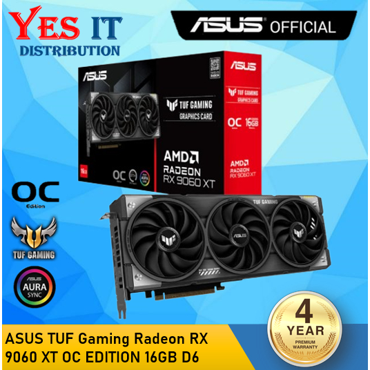 ASUS PRIME AMD Radeon RX9070XT 16GB/ASUS TUF Gaming Radeon RX9060XT OC EDITION 16GB GDDR6 กราฟิกการ์