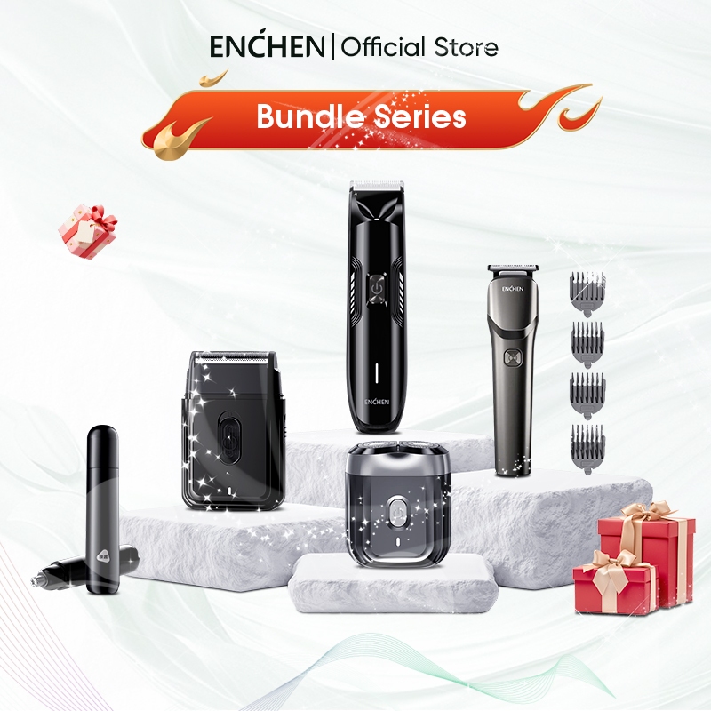 MESIN Enchen Bundle Series Mini 6/Beardo2/MS003/Spark3/EN005 Beard Shaver ผมไฟฟ้า Trimmer Body Hair