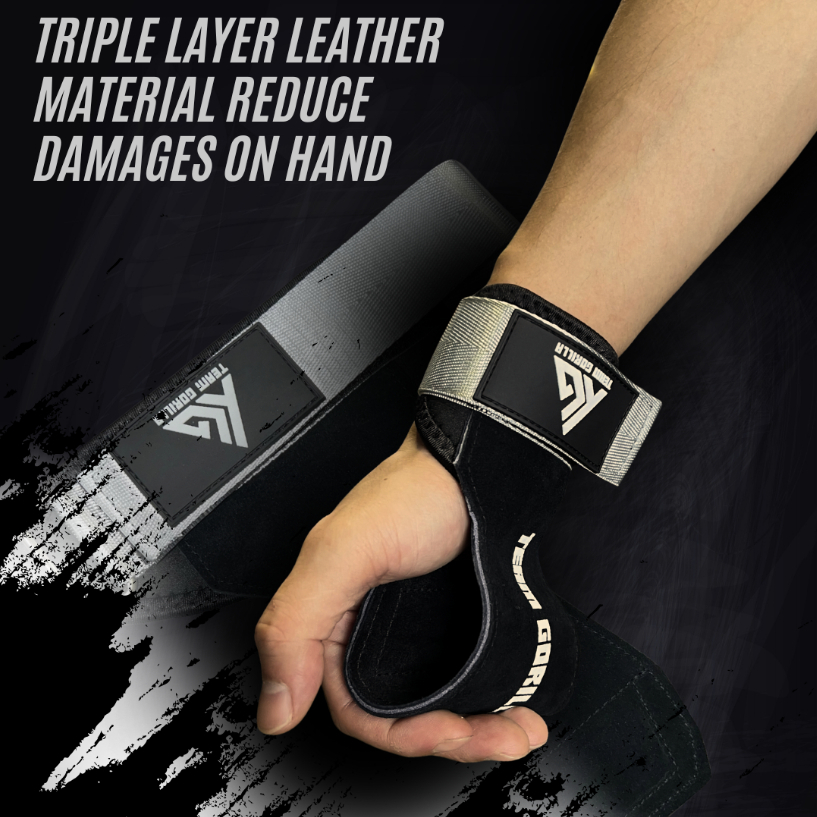 TEAM GORILLA Lifting Grips Weight Lifting Strap Tick Glove Gym Powerlifting Glove 1 คู่