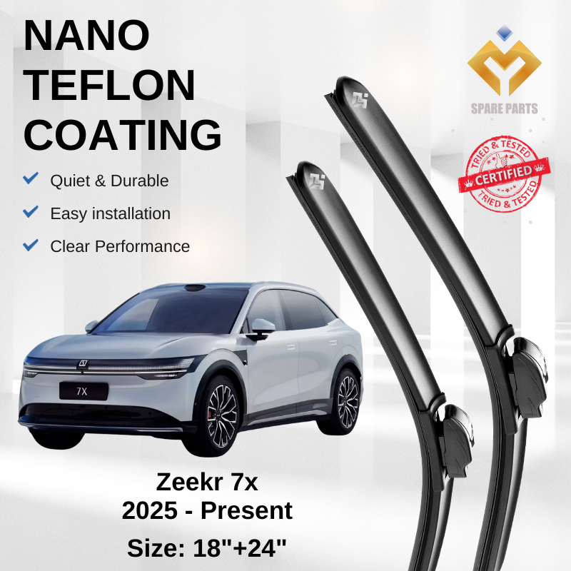 Zeekr 7x EV 2025-ปัจจุบัน Premium Japan Tech Car Wiper Accessories 18+24 Type 01/04 Clip- ประกอบด้วย