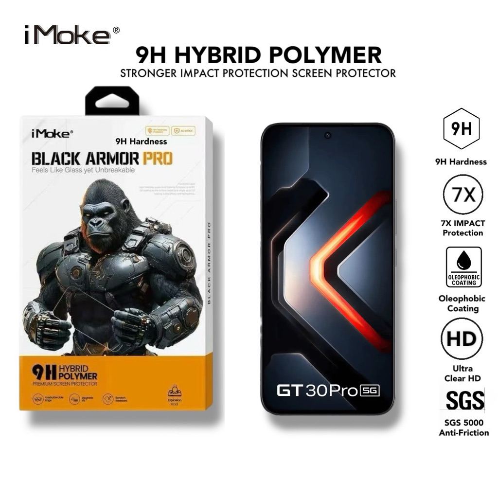 IMoke 9H Black Armor Proปกป้องหน้าจอสําหรับInfinix GT 30 Pro/GT 20 Pro/GT 10 Pro/Note 60 Pro/Note 50