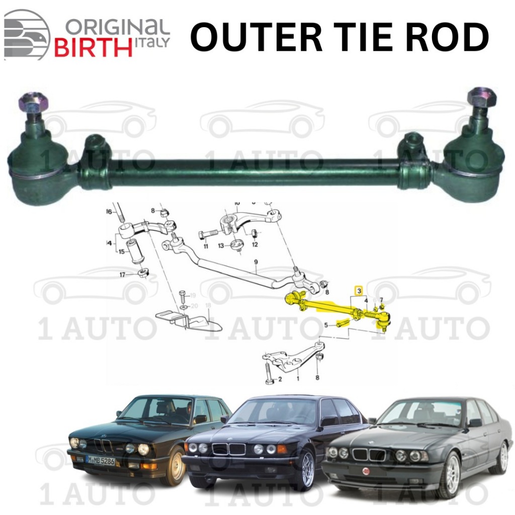 BIRTH ITALY OUTER TIE ROD BMW E34 E32 E28 E24 E31