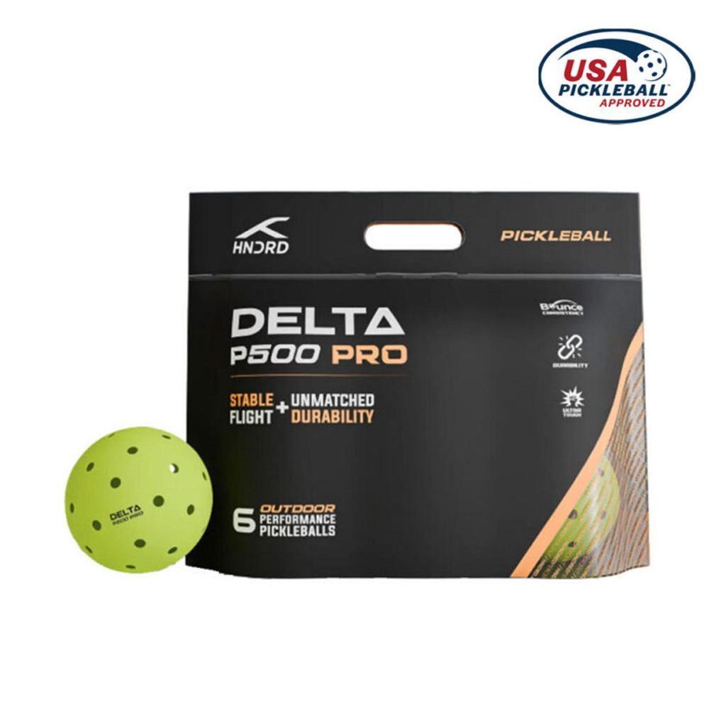 Hundred Delta P500 Pro (แพ็ค 6) Pickle Ball USA ได้รับการอนุมัติ HNDRD Pickleball