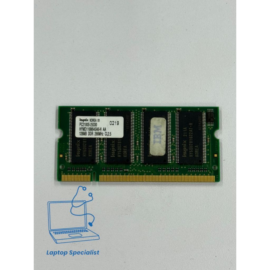 Hynix 128MB DDR PC2100 SO-DIMM แล็ปท็อป RAM HYMD116M645A6-H AA CL2.5