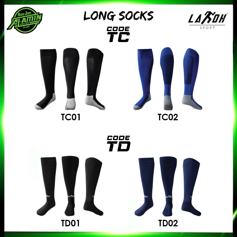 ถุงเท้ายาว Lakoh รหัส TC & TD Stokin Panjang Bola Adult Free Size Lakoh Sport