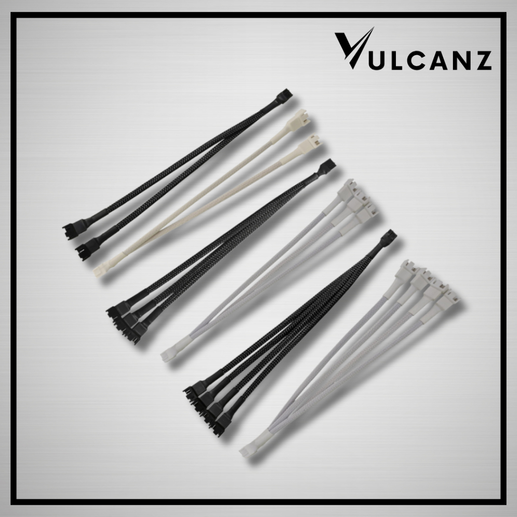 4PIN CPU PWM FAN SPLITTER SLEEVED EXTENSION PC CABLE - PWM FAN CABLE SPLITTER 4 PIN