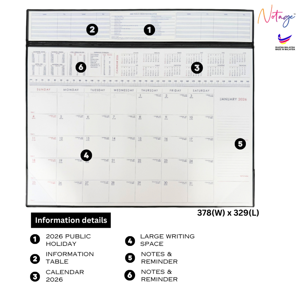 [ขนาดเล็ก] ตารางวางแผน2026วางแผนโต๊ะส่วนตัวรายเดือนสํานักงานตารางออแกไนเซอร์วางแผนปฏิทินไดอารี่ปกพีวีซี พีดีพี - รูปที่ 4