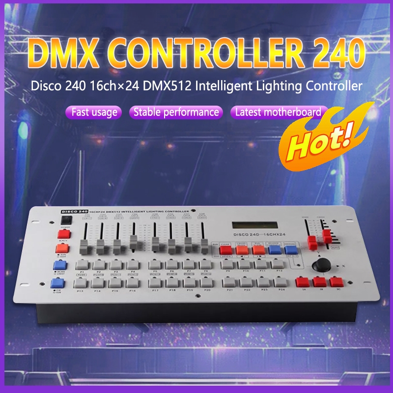 240 คอนโทรลเลอร์ DMX 512 DJ Lighting Disco 240CH คอนโซลคอนโทรลเลอร์