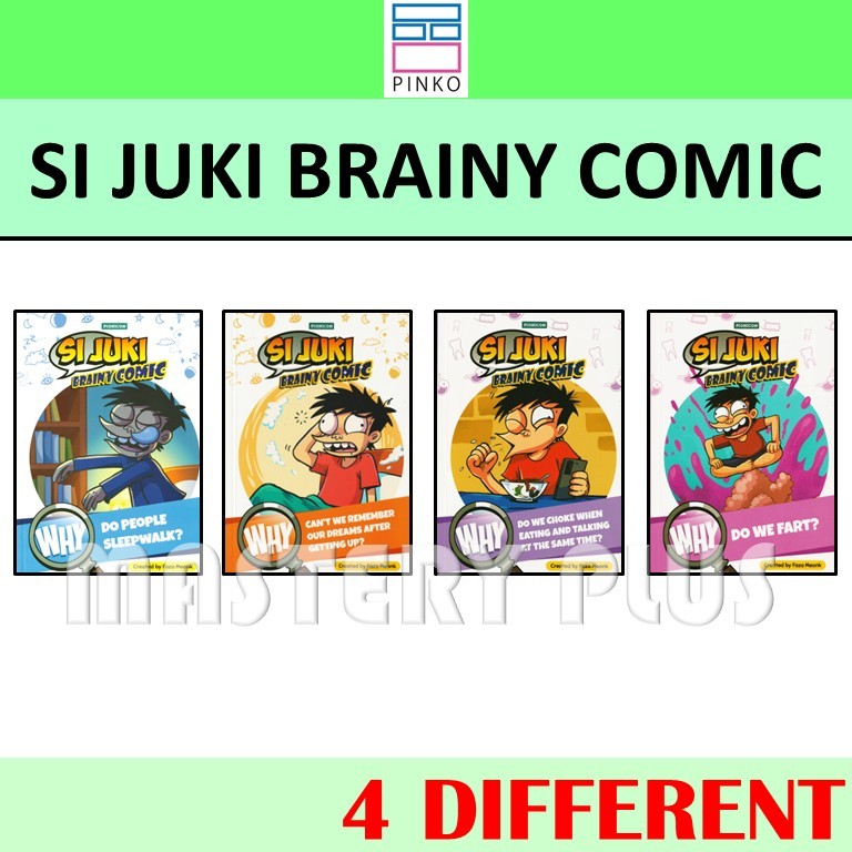 SI JUKI BRAINY COMIC JILID 01-04 : WHY DO WE FART? 01: WHY DO PEOPLE SLEEPWALK? VERSION ENG FAZA MEO