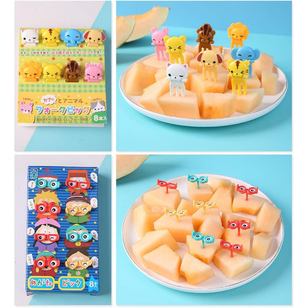 Barang Bento Garfu Muka Comel Bento กล่องอุปกรณ์เสริมเด็กกล่องอาหารกลางวัน Garfu Comel Hiasan Bento 