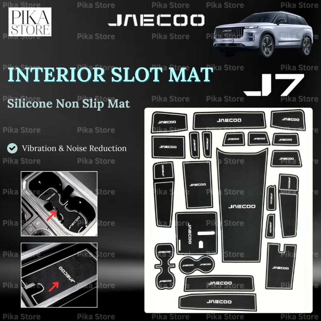 Jaecoo J7 Slot Mat PVC ภายในแผ่นกันลื่นรถ Jaecoo J7 อุปกรณ์เสริม Jaecoo 7