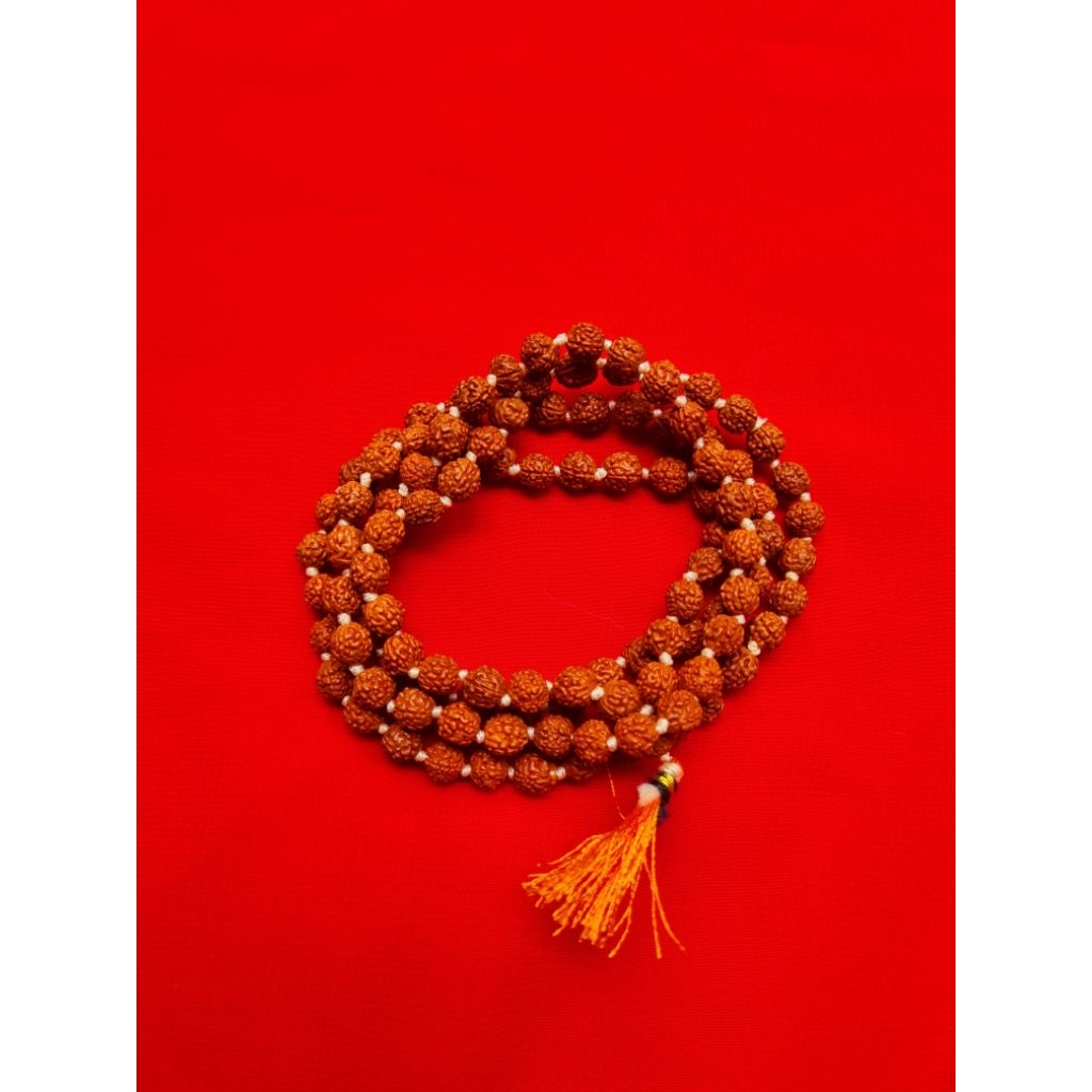 Swaranmane Brown Rudraksha Mala เนปาล 4 มม. 108 เม็ด