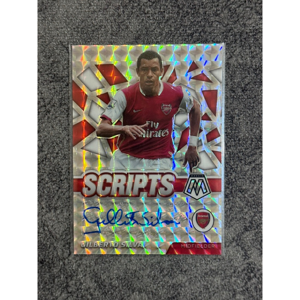 2021-22 Panini Mosaic EPL Gilberto Silva Autograph Arsenal FC Auto
