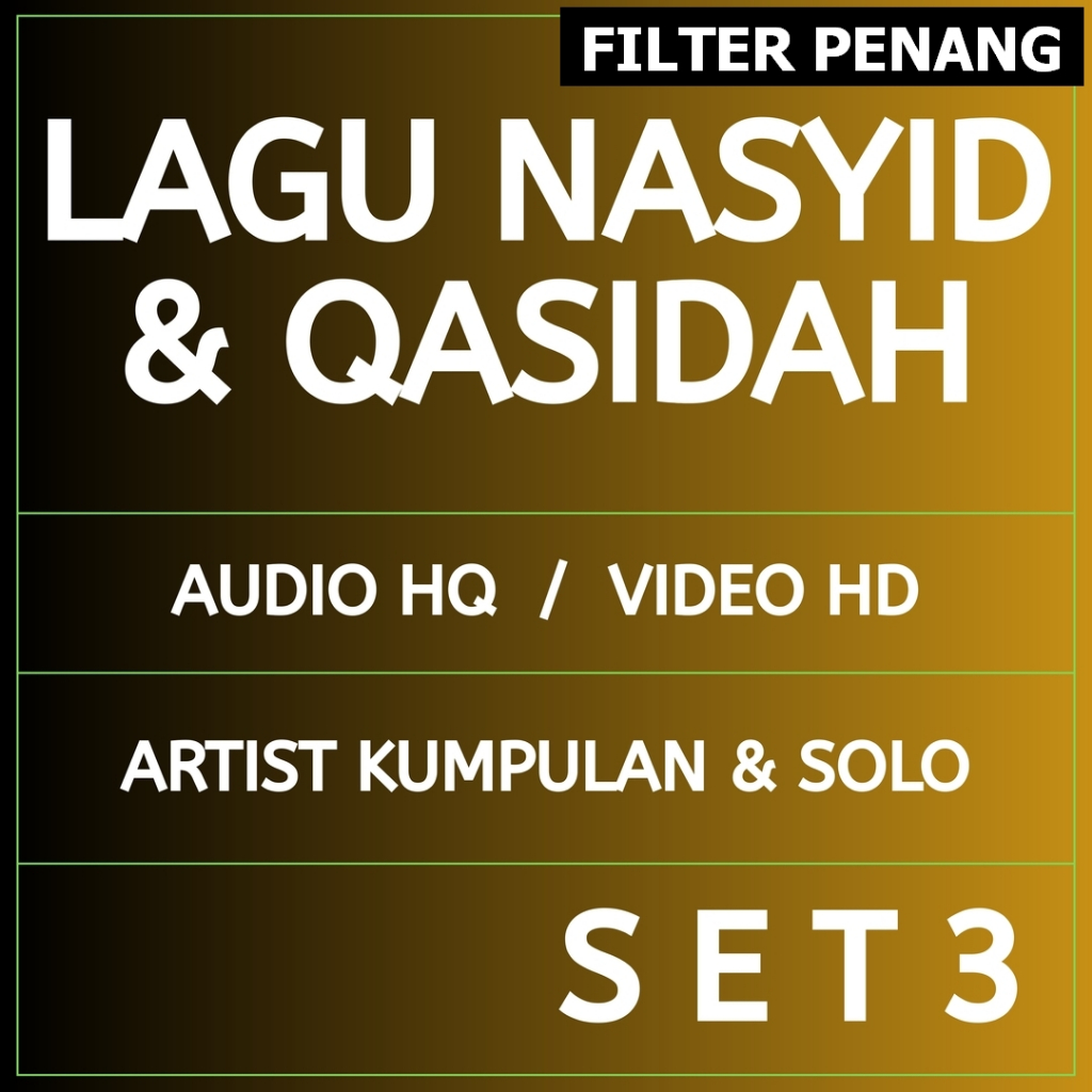 PENDRIVE AUDIO VIDEO COLLECTION LAGU NASYID QASIDAH 3 KOLEKSI VIDEO BUDAK SET 6C