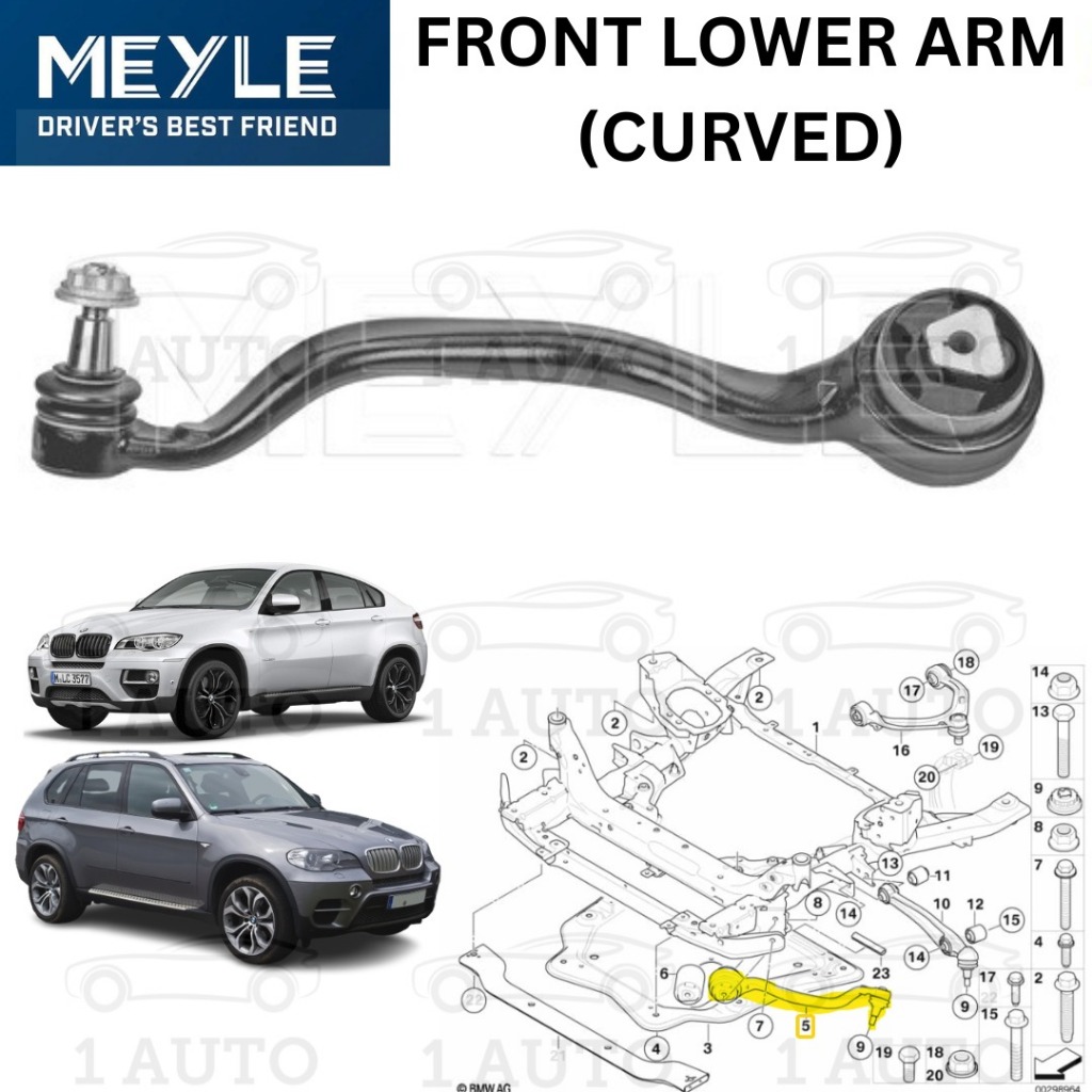 MEYLE GERMANY แขนหน้า (CURVED) BMW X5 E70 3.0Si 3.0d 48iX 35iX X6 E71 35iX 50iX