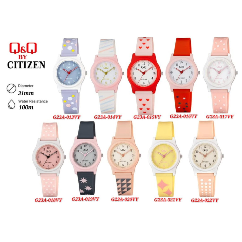 นาฬิกา Q&Q โดย Citizen G23A Kids Collection นาฬิกาเด็ก VR99