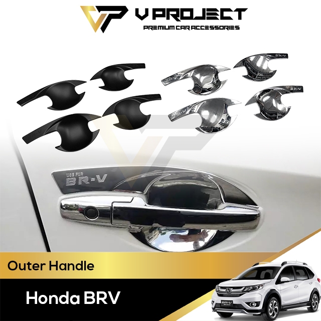Honda BRV 2016 ที่จับด้านนอกสีดําประตูชาม Protector สําหรับ 2016 - 2025 BRV DG1 DG2 V โครงการรถอุปกร