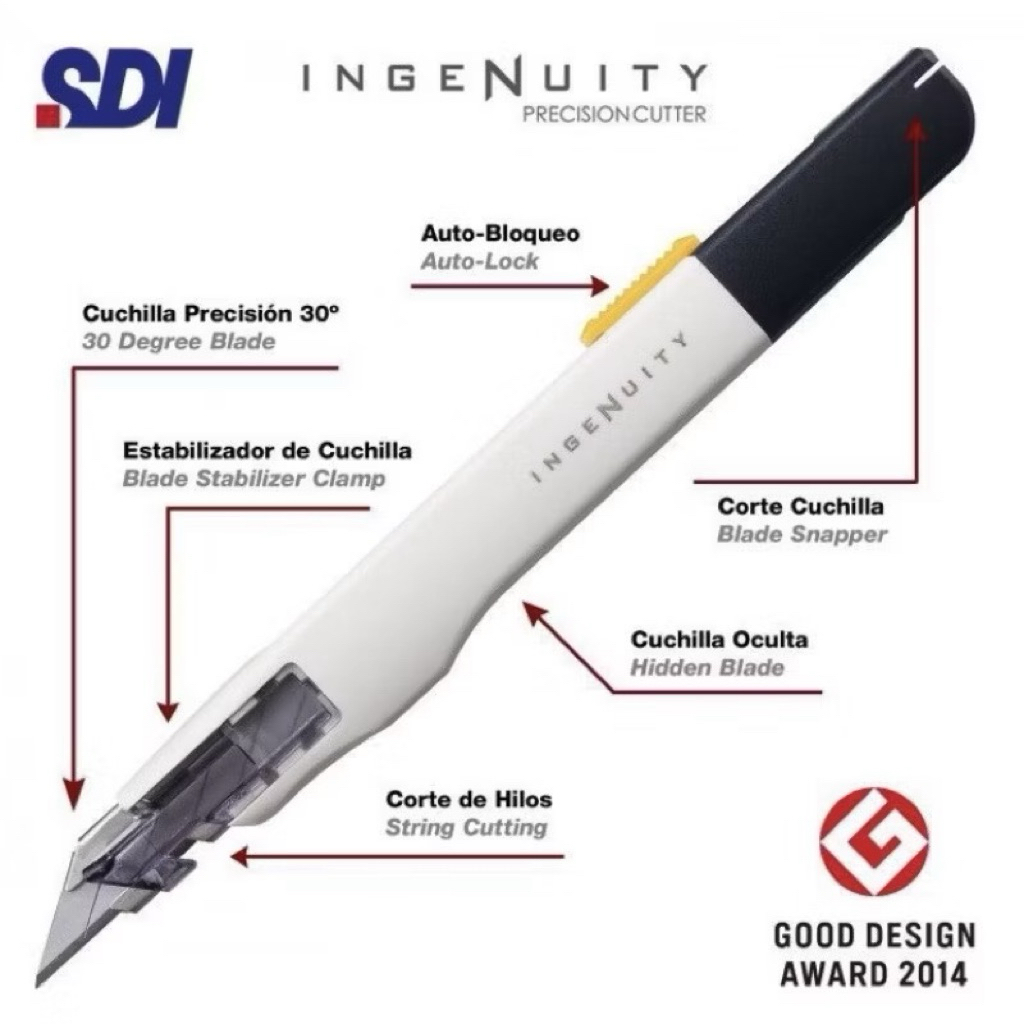 SDI Ingenuity Precision Utility มีดตัด 9 มม. 30 องศา / 0443C👍👍