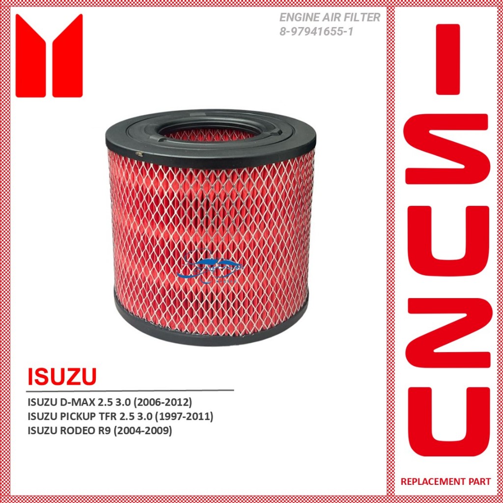 8-97941655-1 ENGINE AIR FILTER ISUZU D-MAX 2.5 3.0 RODEO R9 PICKUP TFR 3.0 1997-2012