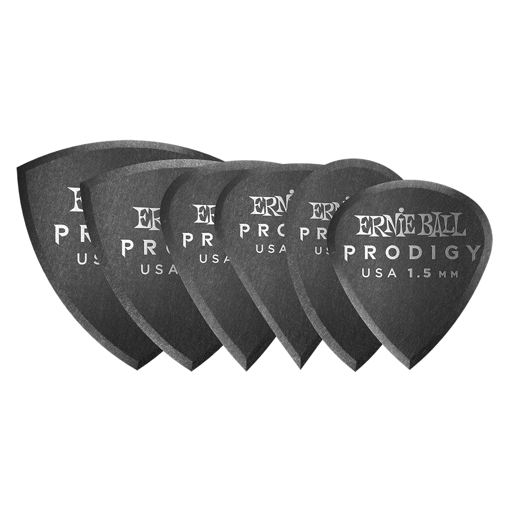 Ernie Ball P09342 Prodigy Guitar Picks - Multipack 1.5mm Black - 6 Pack