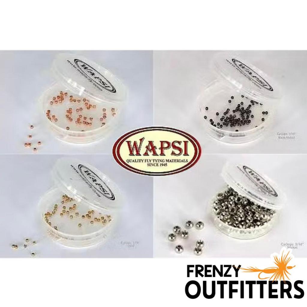 ลูกปัดผูกบิน Cyclops (25 ชิ้น) โดย Wapsi fly/cyclops ลูกปัด/ลูกปัดหัว nymph Wapsi (24 ชิ้น)