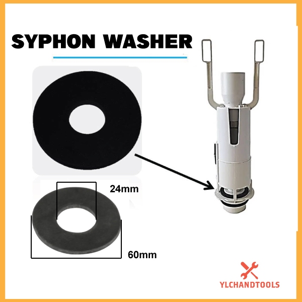 เครื่องซักผ้า Syphon ยาง & ซิลิโคน แบน 6 ซม. OD เหมาะสําหรับห้องน้ํา Jaquar & Siamp Syphon