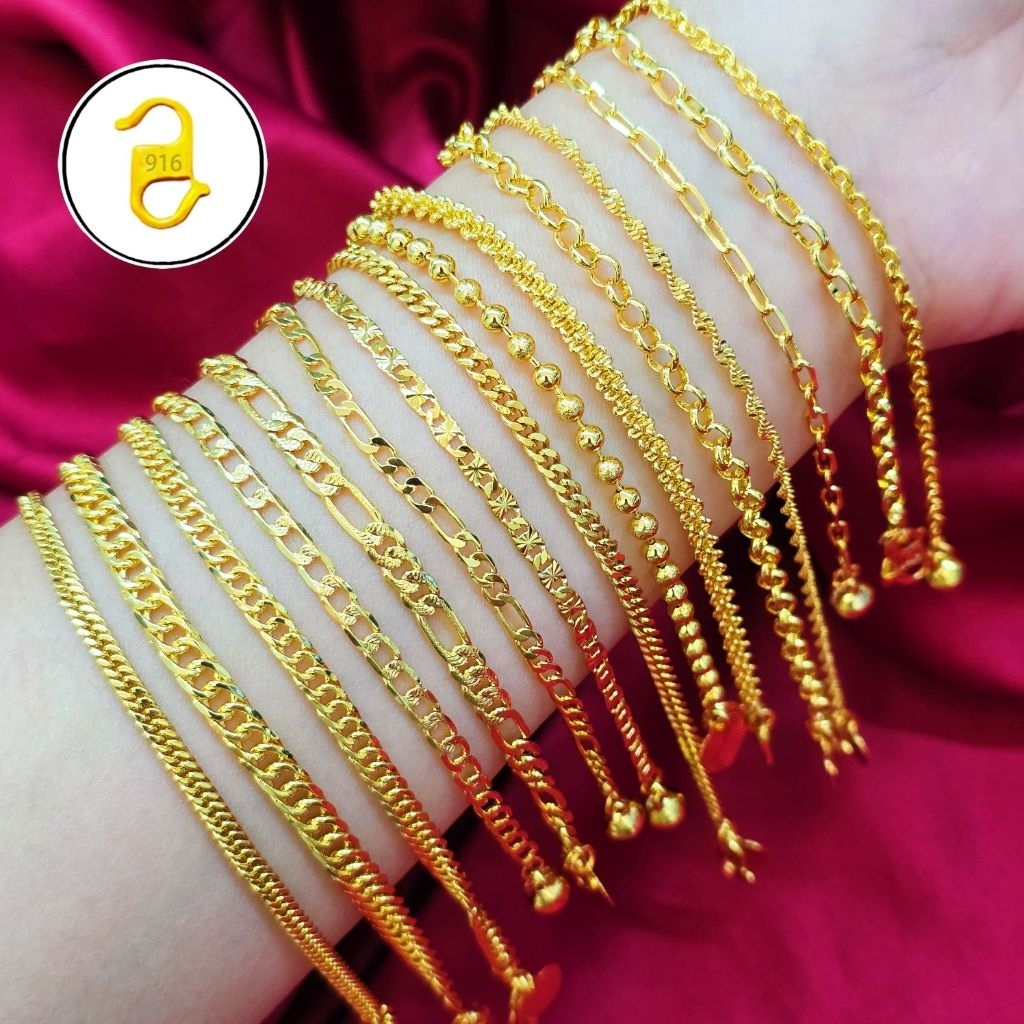 NEW Simple 24K Gold Plated Bracelet Titanium Gold Bangkok Gold 2025 A16