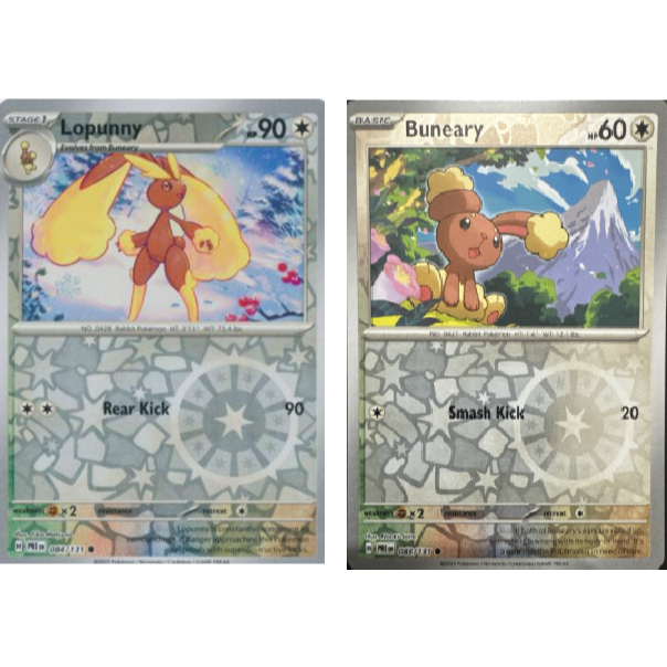 Prismatic Evolution Buneary 083/131 & Lopunny 084/131 - RH