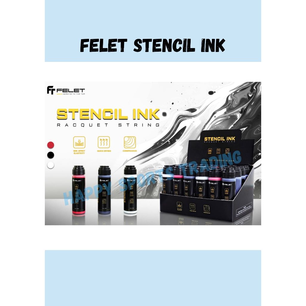 FELET RACQUET STENCIL INK