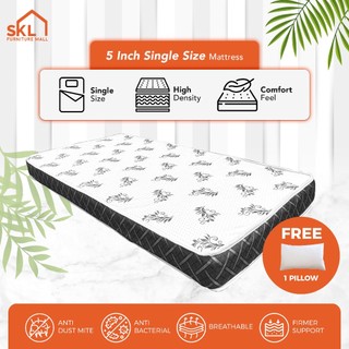 [FREE SHIPPING] SKL Furniture Foam 4'/5' REBOND Mattress Tricot Fabric / Tilan / Single Mattress