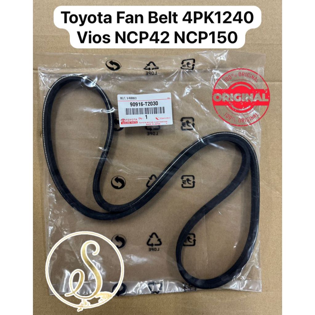 TOYOTA FAN BELT TOYOTA VIOS NCP42 NCP150 4PK1240 FAN BELTING 90916-T2030 / 99364-31240