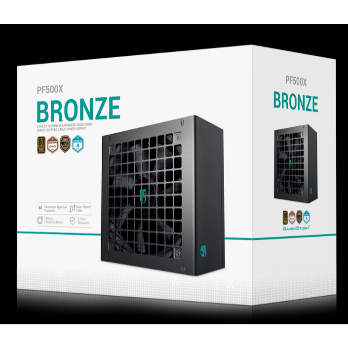 DeepCool Gamer Storm PFX Series [500W~700W] 80+ Bronze Non Modular Direct Sleeve Cable PSU