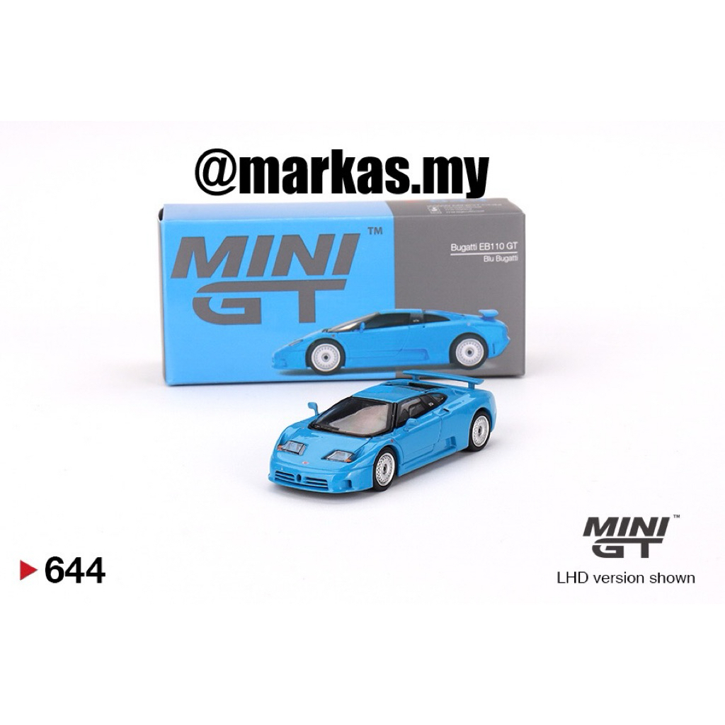 MINI GT 1/64 644 BUGATTI EB110 GT BLUE