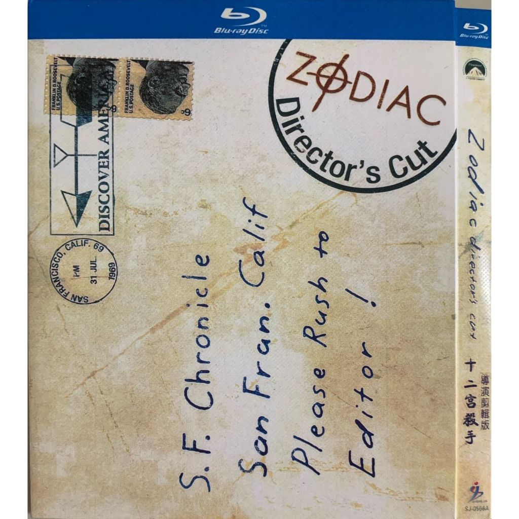 นําเข้า Blu-ray Zodiac 2007 R 2h 37m DIRECTORS CUT
