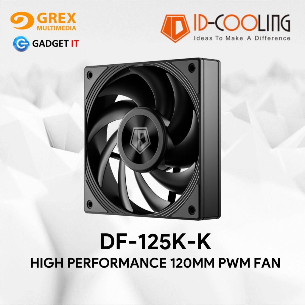 ID-COOLING DF-125K-K HIGH PERFORMANCE 120MM RADIATOR & CASING FAN PWM พร้อม SPLITTER GREX MULTIMEDIA