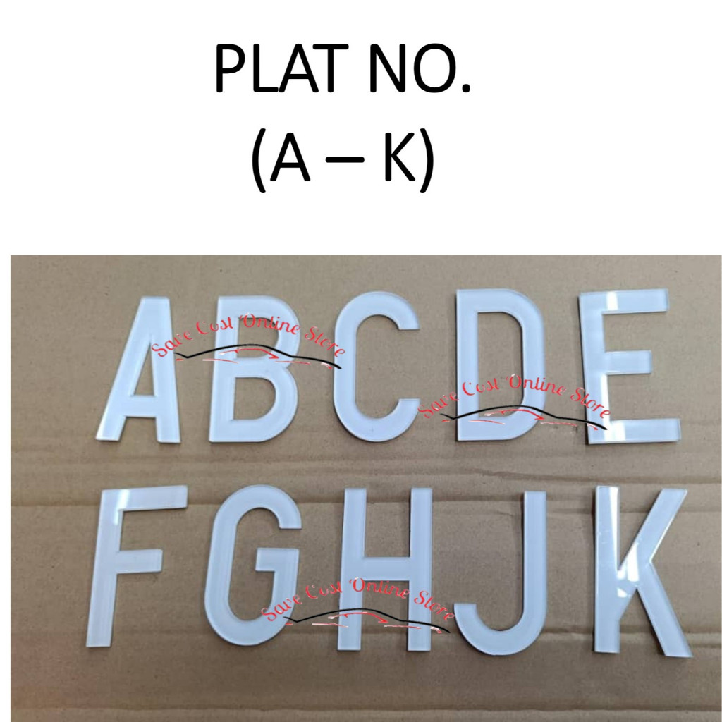 CAR PLATE NUMBER (CRYSTAL 3D) (AK)