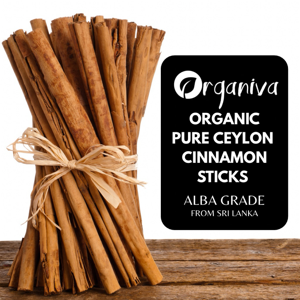 1KG - ORGANIVA ORGANIC ALBA GRADE PURE CEYLON CINNAMON STICKS