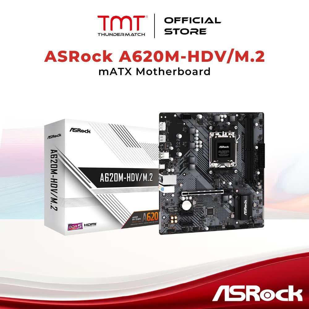 TMT ASRock A620M-HDV/M.2 AM5 mATX เมนบอร์ด