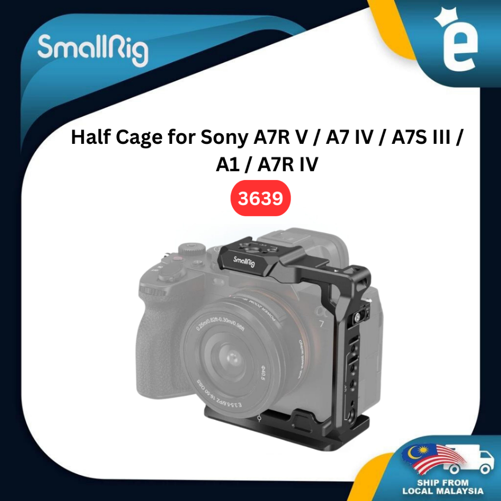 กรงครึ่ง SmallRig สําหรับ Sony Alpha 7R V / Alpha 7 IV / Alpha 7S III / Alpha 1 / Alpha 7R IV 3639