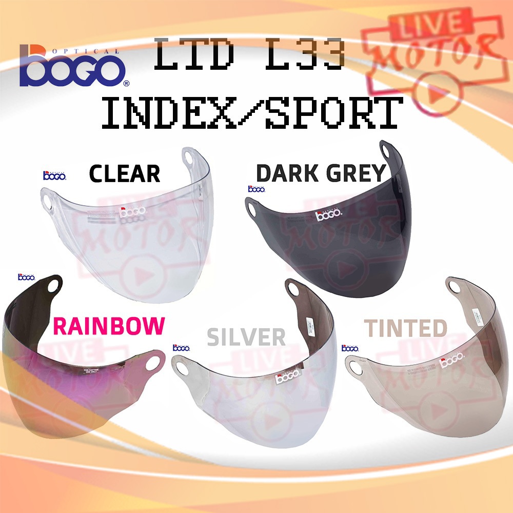L33 BOGO Visor สําหรับหมวกกันน็อค LTD SPORT / INDEX L33