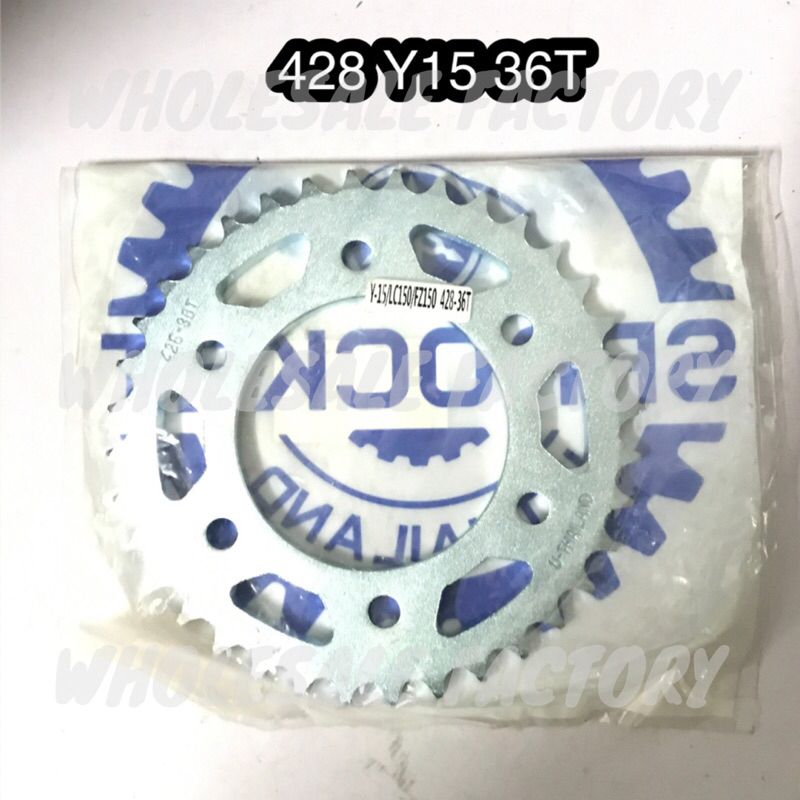 ด้านหลัง SPROCKET 428 YAMAHA FZ150 Y15 Y15ZR 36T 37T 38T 39T 43T 44T SPROCKET BELAKANG