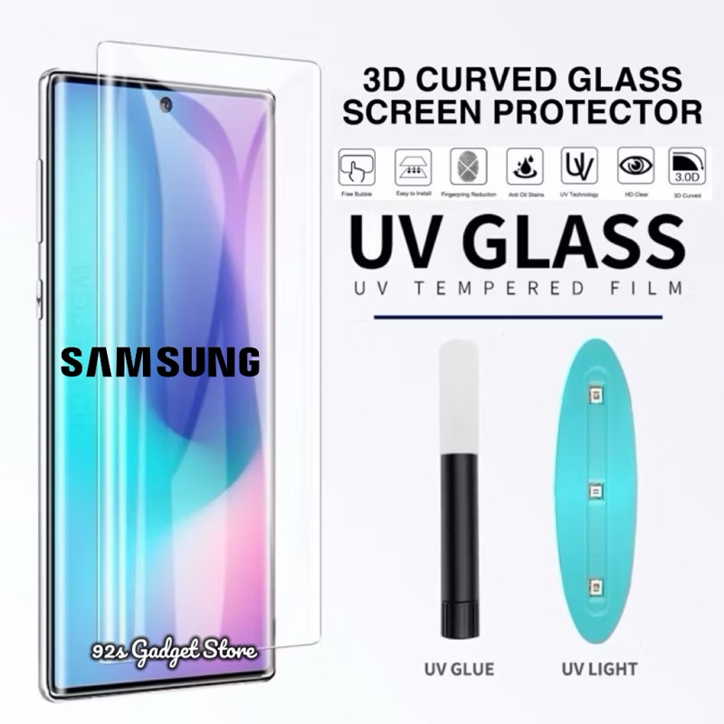 SAMSUNG S23 ULTRA/S22 ULTRA/S21 ULTRA/S20 ULTRA/S20/S20+/S10/S10+/S9/S9+ กระจกนิรภัยเต็มจอ กันกระแทก