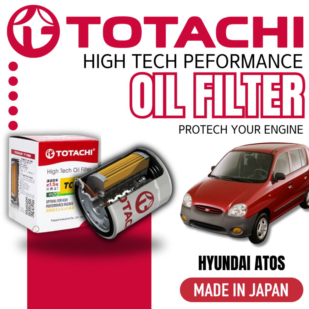 TOTACHI Japan Hight Tech Performance Oil Filter Atos Hyundai Inokom TC-1065