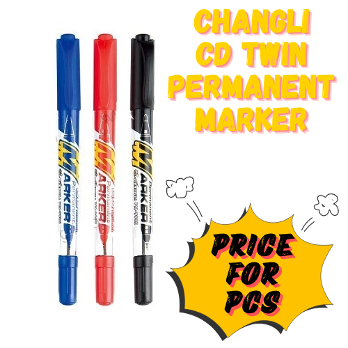 Changli CD Twin Permanent Marker /油性双头笔 (PM-9905)