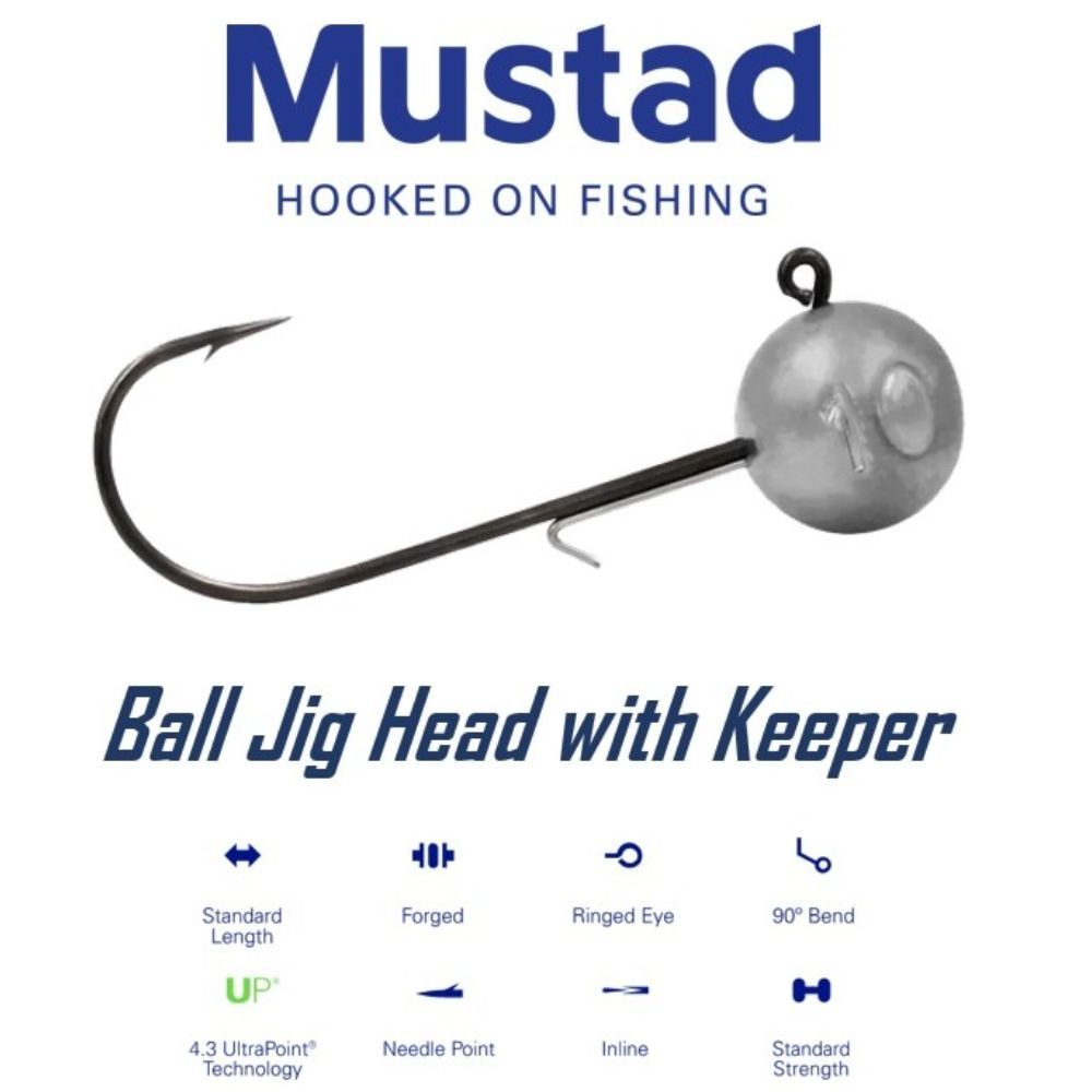 Mustad Ball Jig Head ตะขอหัวจิ๊กทรงกลม จุดพิเศษ