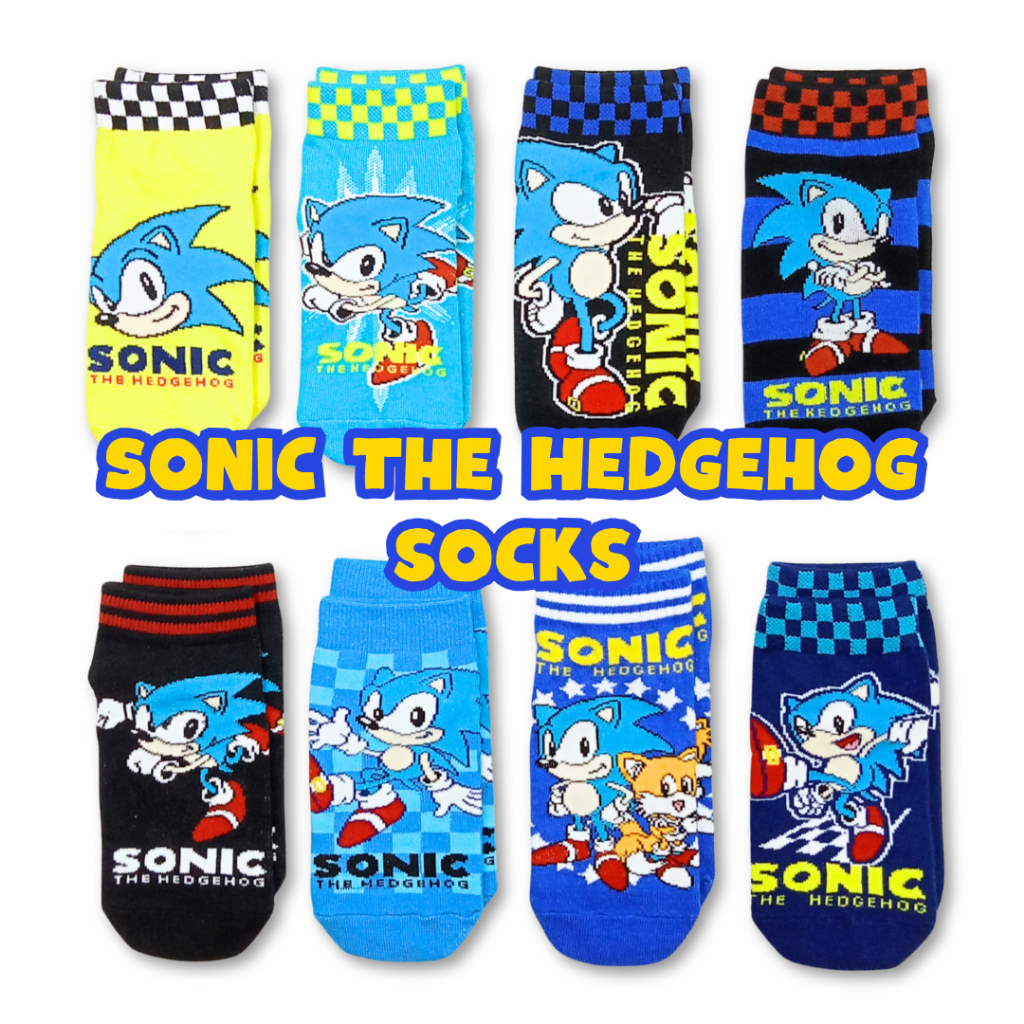 ️Sonic The Hedgehog ️ เด็ก 4-12yo Boy SEGA อะนิเมะ Super Sonic The Hedgehog Knuckles Dr Eggman Tails