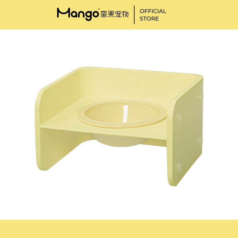 MANGO สัตว์เลี้ยง Feeding ขาตั้งชามแมวสัตว์เลี้ยงชามเซรามิคชามให้อาหารจาน Mangkuk Kucing 猫水
